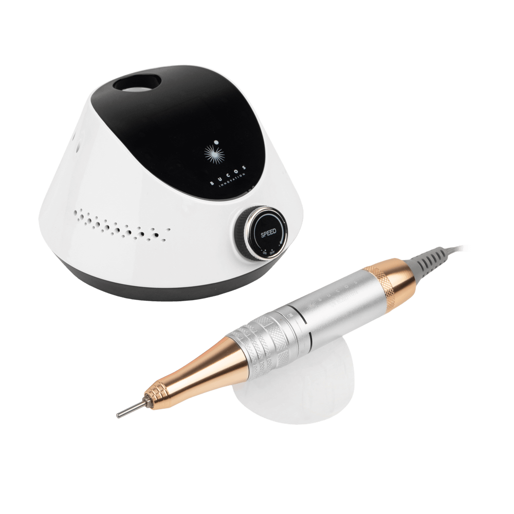 BUCOS X2 PRO WHITE PEARL Professional Nail Drill – 65W and 35,000 RPM for Manicure and Pedicure